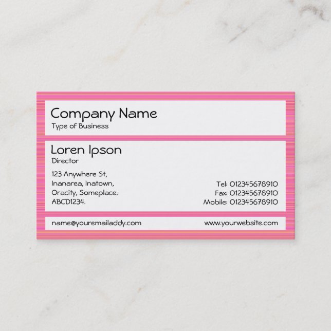 Panels - Pink Paint Business Card (Front)
