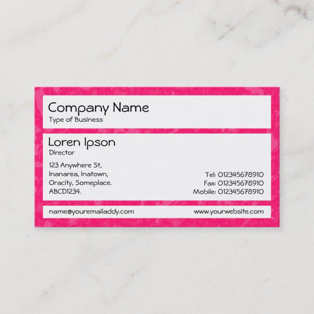 Panels - Raspberry Sauce Ocean Business Card (Front)