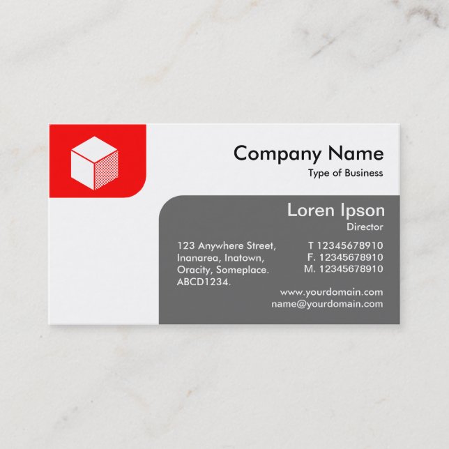 Panels - Red and Gray Business Card (Front)