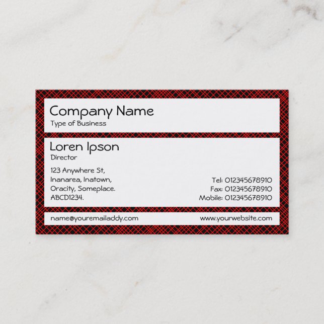 Panels - Red Lines Business Card (Front)