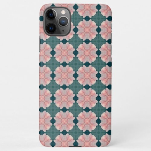 Panels with pink flowers iPhone 11Pro max case