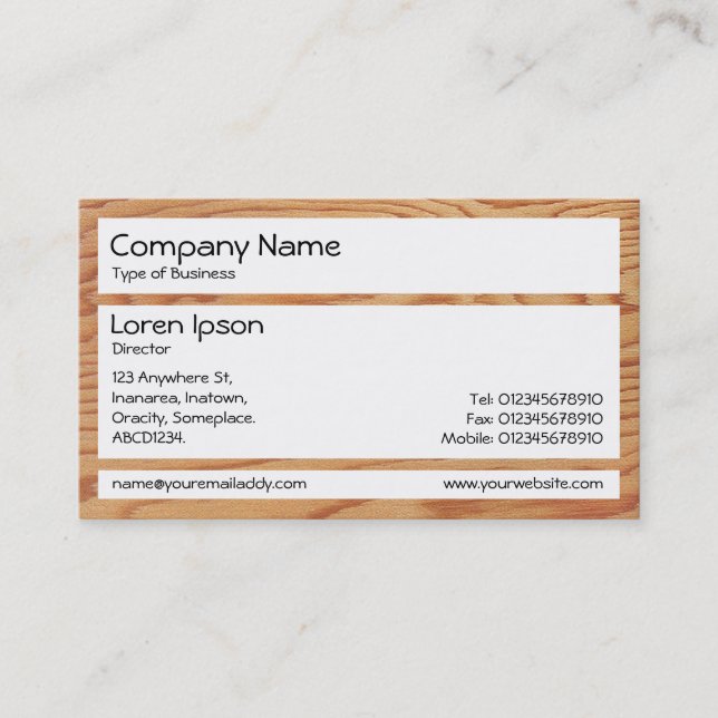 Panels - Wood 02 Business Card (Front)