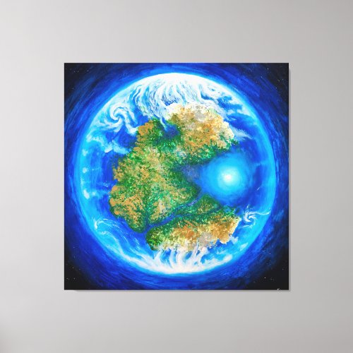Pangaea and the Tethys ocean Poster Canvas Print