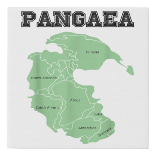 Pangaea T_Shirt Pangea One Continent World Earth G Faux Canvas Print