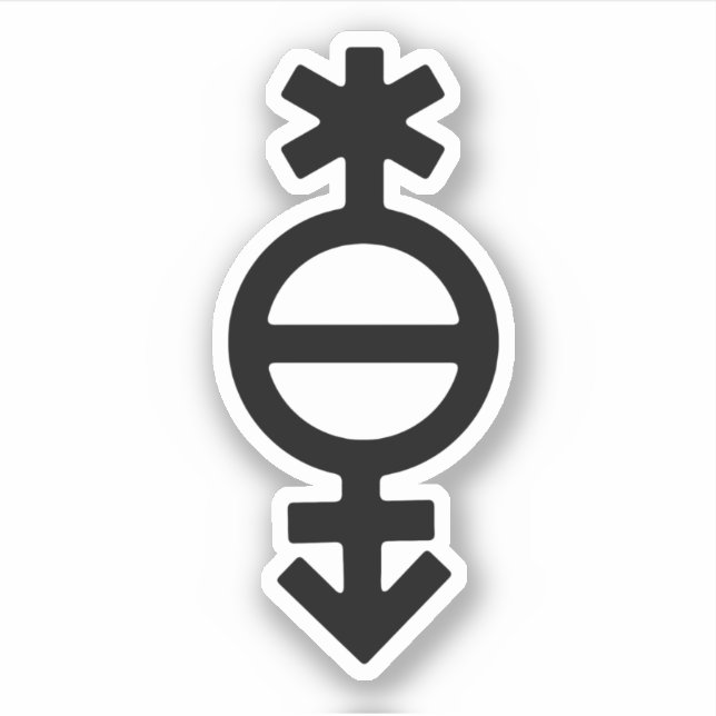 Pangender Gender Symbol Sticker (Front)