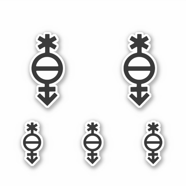Pangender Gender Symbol Sticker (Front)