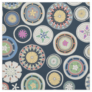 pango mandala indigo fabric