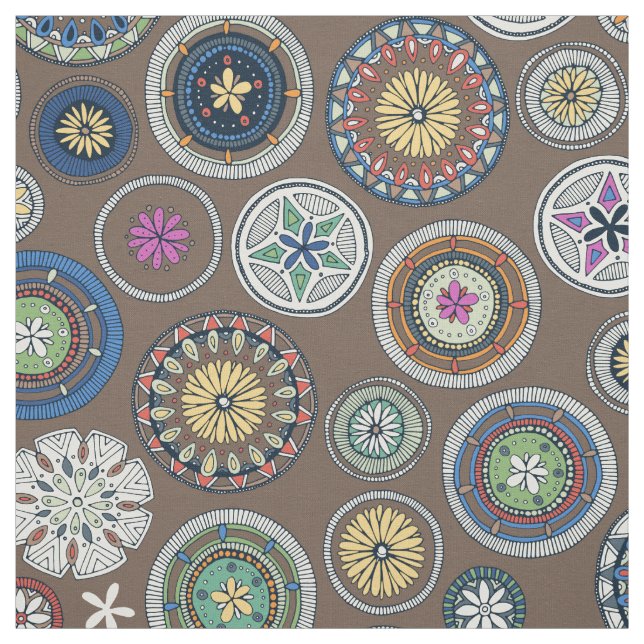 pango mandala truffle fabric (Swatch)