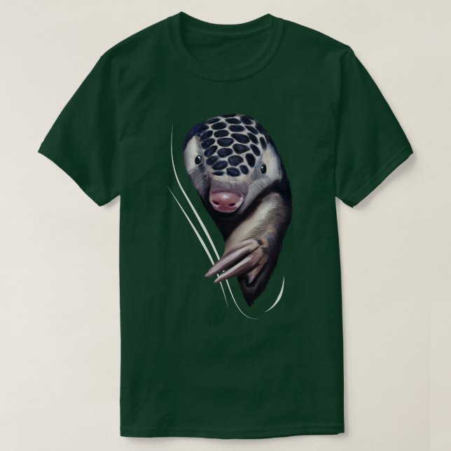 Pangolin Animal Coming From Inside T-Shirt (Design Front)