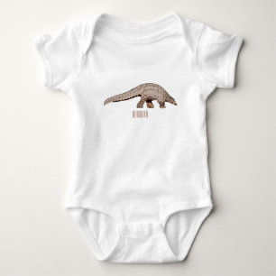 Pangolin cartoon illustration baby bodysuit