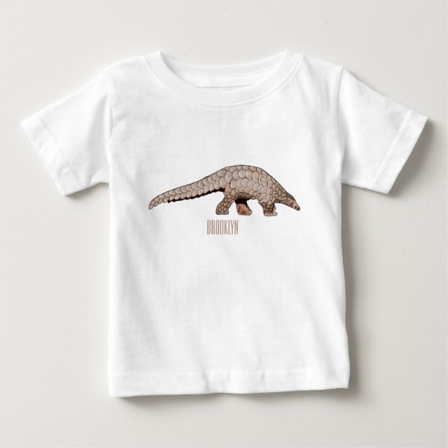 Pangolin cartoon illustration baby T-Shirt (Front)