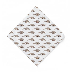 Pangolin cartoon illustration bandana