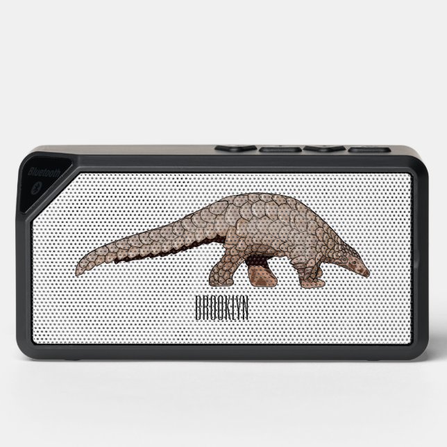 Pangolin cartoon illustration bluetooth speaker (Front)