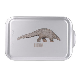 Pangolin cartoon illustration cake pan