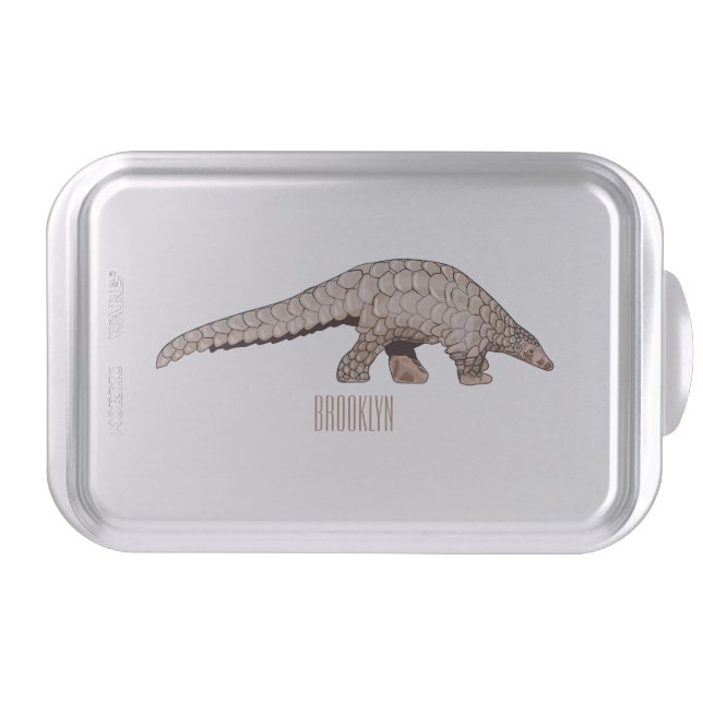 Pangolin cartoon illustration cake pan (Front)