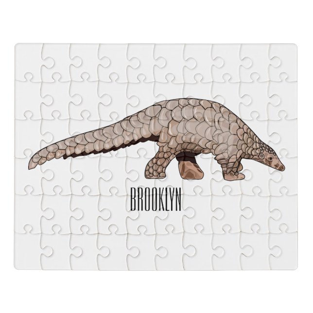 Pangolin cartoon illustration jigsaw puzzle (Puzzle Horizontal)