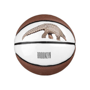 Pangolin cartoon illustration mini basketball