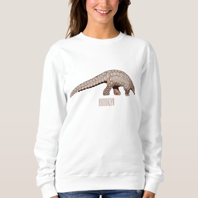 Pangolin cartoon illustration sweatshirt (Front)