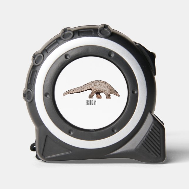 Pangolin cartoon illustration tape measure (Front)