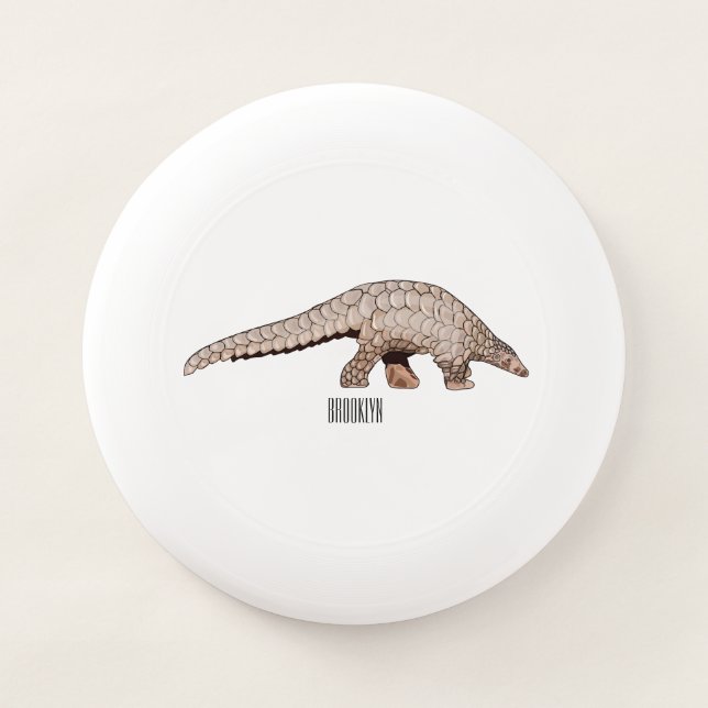 Pangolin cartoon illustration Wham-O frisbee (Front)