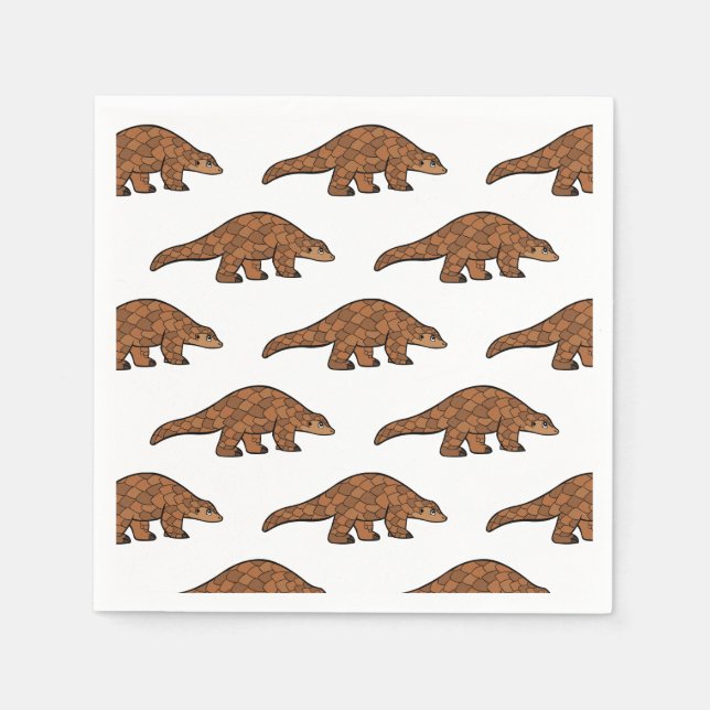 Pangolin Cartoon Napkins (Front)