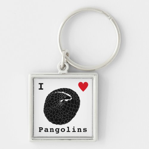 Pangolin cute rare Endangered Animal slogan Keychain