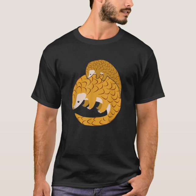Pangolin Design Funny Mother And Kid Family Matchi T-Shirt (Front)