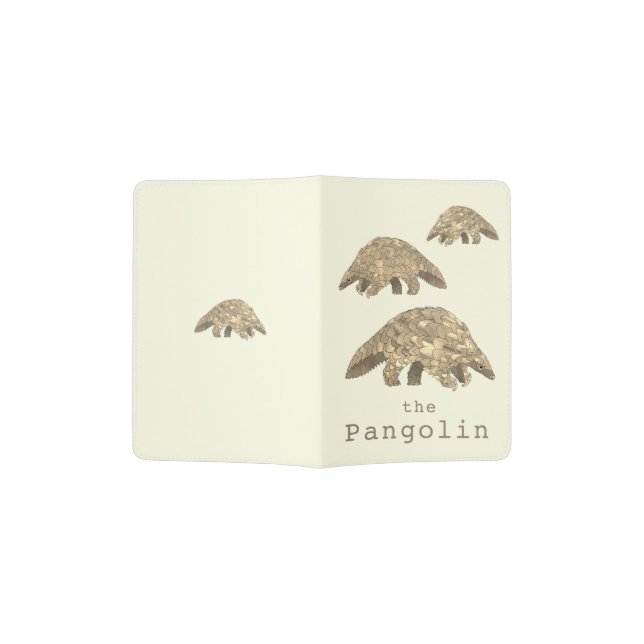Pangolin Endangered Animal Rights Activism Art Passport Holder (Opened)