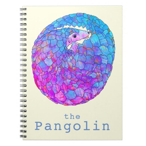Pangolin Endangered Species Animal Psychedelic Art Notebook