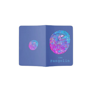 Pangolin Endangered Species Animal Psychedelic Art Passport Holder