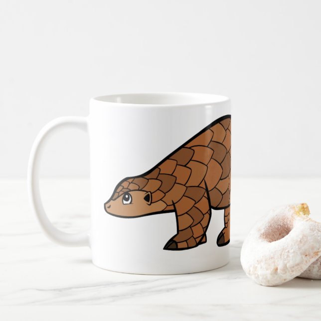 Pangolin Endangered Species Coffee Mug (With Donut)