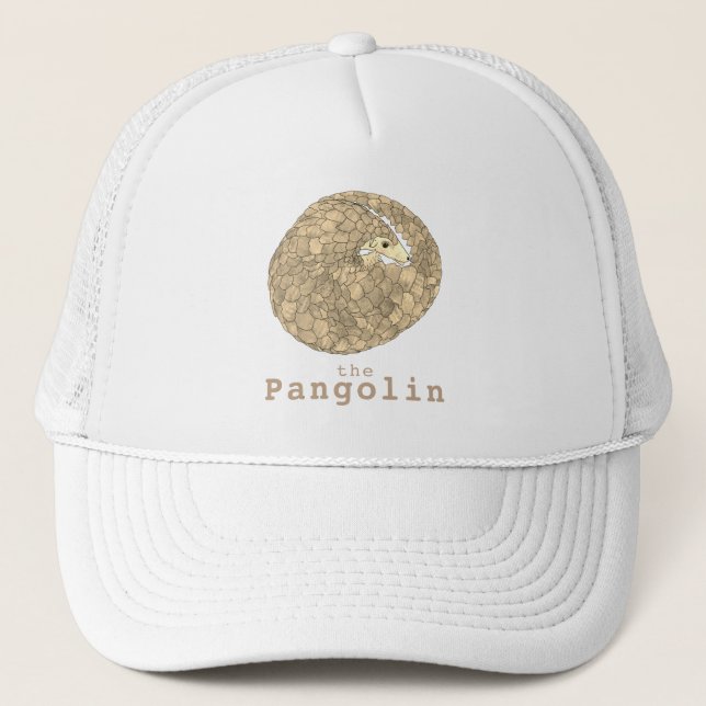 Pangolin Endangered Species Wildlife Animal Art Ha Trucker Hat (Front)