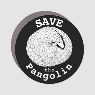 Pangolin Endangered trafficked Animal slogan Car Magnet