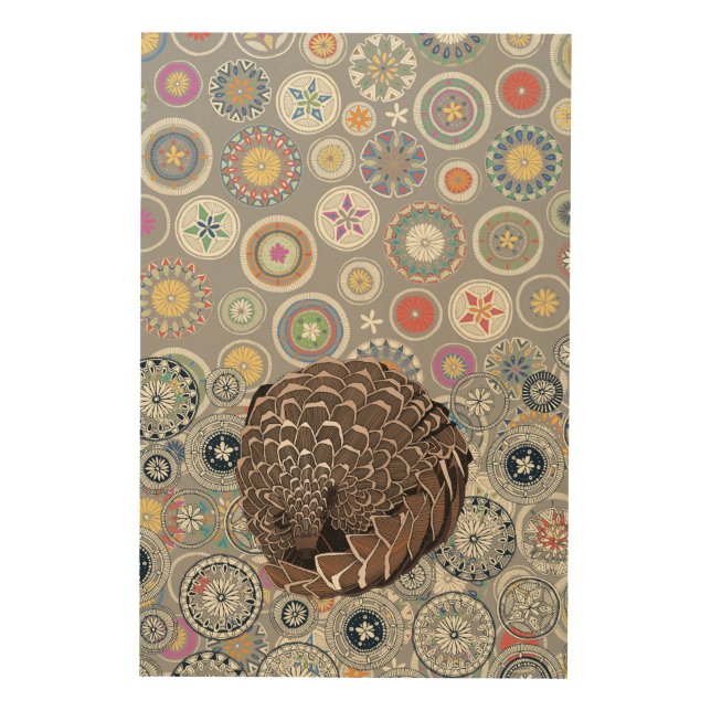 pangolin mandala wood wall art (Front)