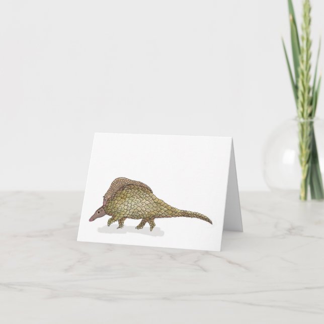Pangolin mother and baby Mother's Day card (Front)