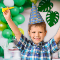 Pangolin Party Kids Birthday Blue Party Hat