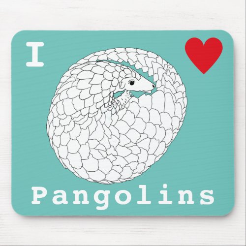 Pangolin Rare Endangered Trafficked Wildlife Mouse Pad