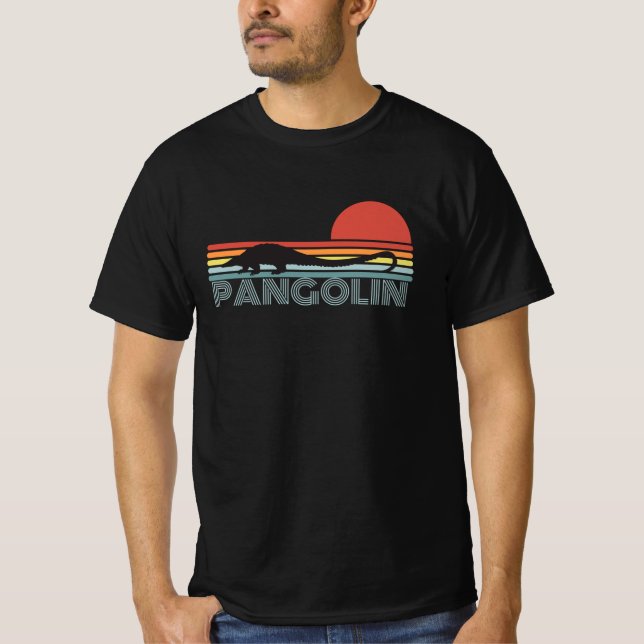 Pangolin Retro Style T-Shirt (Front)