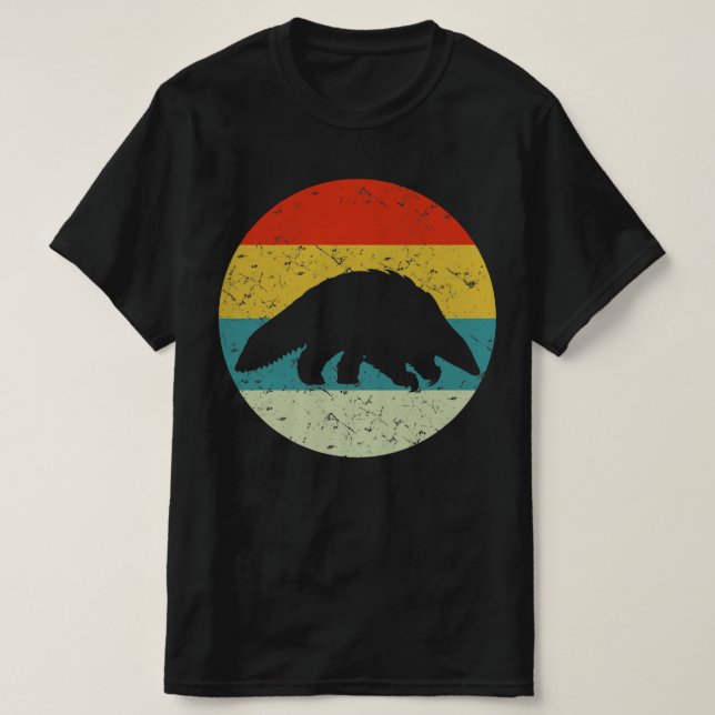 pangolin retro vintage  silhouette 70s T-Shirt (Design Front)
