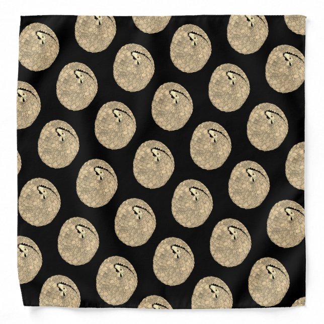 Pangolin rolled up pattern bandana (Front)