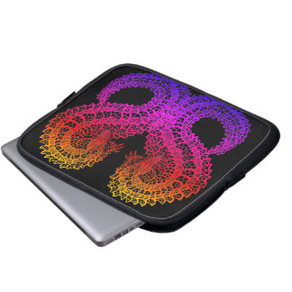 Pangolin tribal pattern laptop case