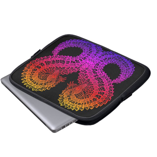 Pangolin tribal pattern laptop case (Front Bottom)