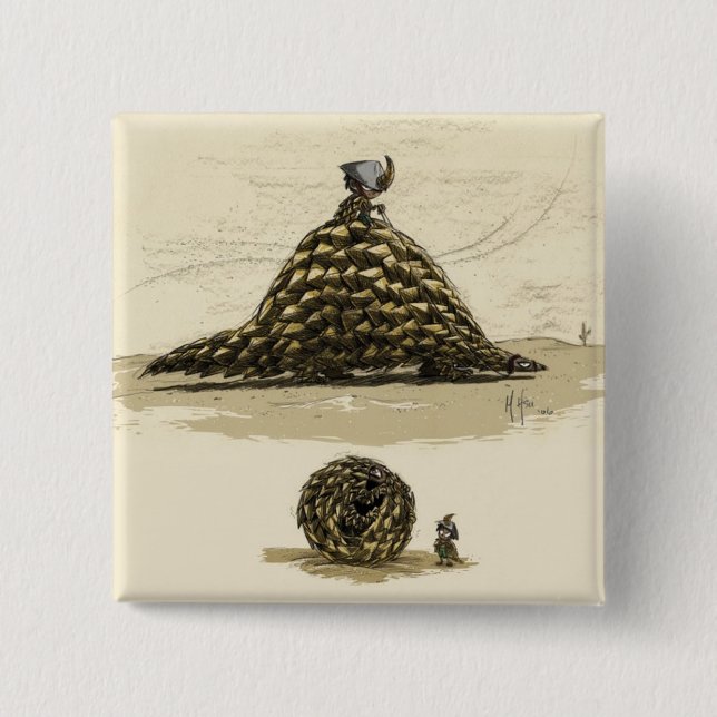 Pangolin Warrior Pinback Button (Front)