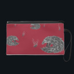 Pangolin Wristlet<br><div class="desc">Wristlet featuring an original ink painting of a pangolin in the design.</div>