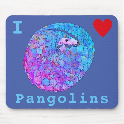 Pangolins Rolled up Rare Endangered Animal Mouse Pad