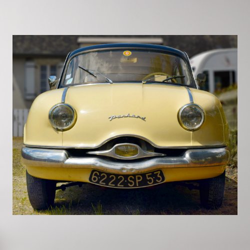 Panhard Dyna Z vintage french car Poster