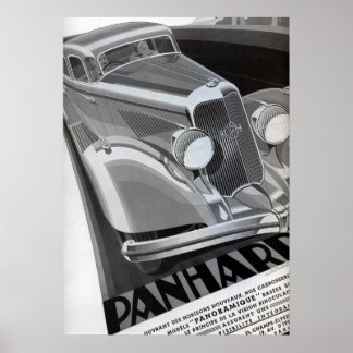 Panhard Vintage Car Poster