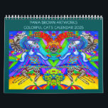 PANIA BROWN ARTWORKS COLORFUL CATS CALENDAR 2025<br><div class="desc">My latest Cat Art Calendar. Beautiful,  bright original art inspired by my feline friends!</div>