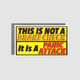 Panic Attack Print Novelty Car Magnet