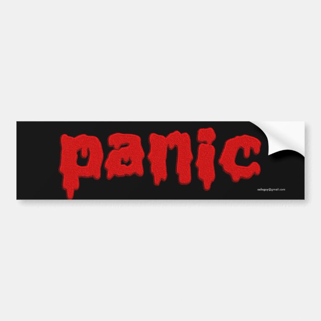 panic bumper sticker (Front)
